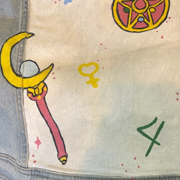 Universal Thread hand painted Jean Jacket with Sailor Moon design - Picture 11 of 13